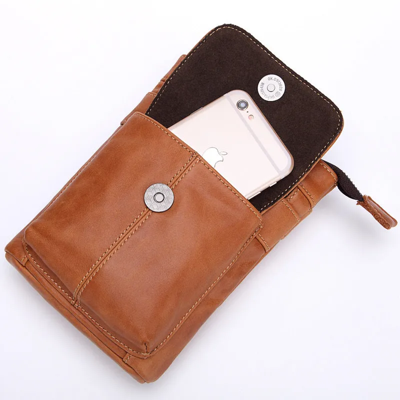 Casual Multi-Functional Leather Wallet Men's Waist Bag