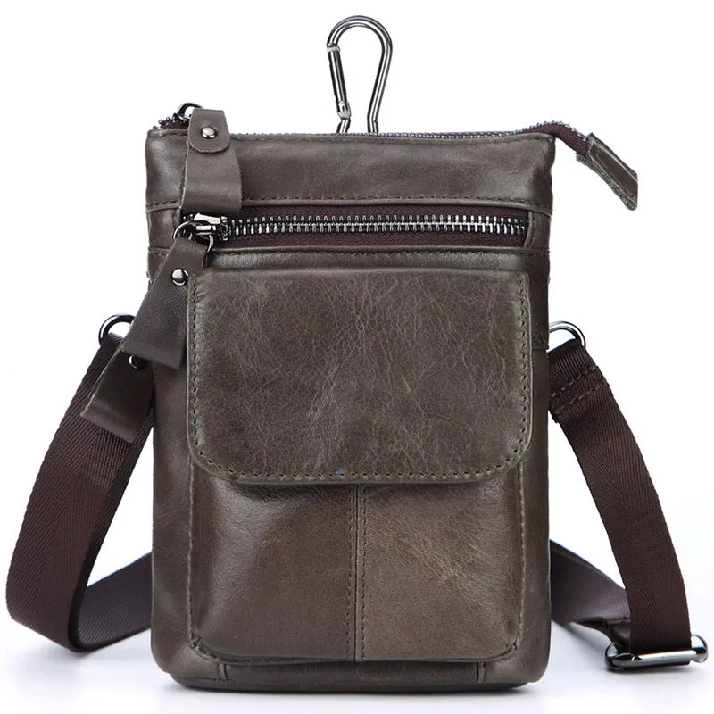 Casual Multi-Functional Leather Wallet Men's Waist Bag