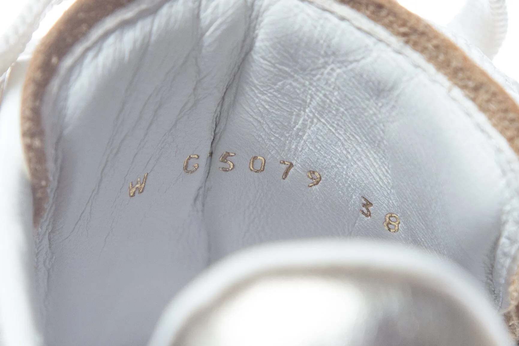 Chanel Gold Lace Up Sneakers SZ 38