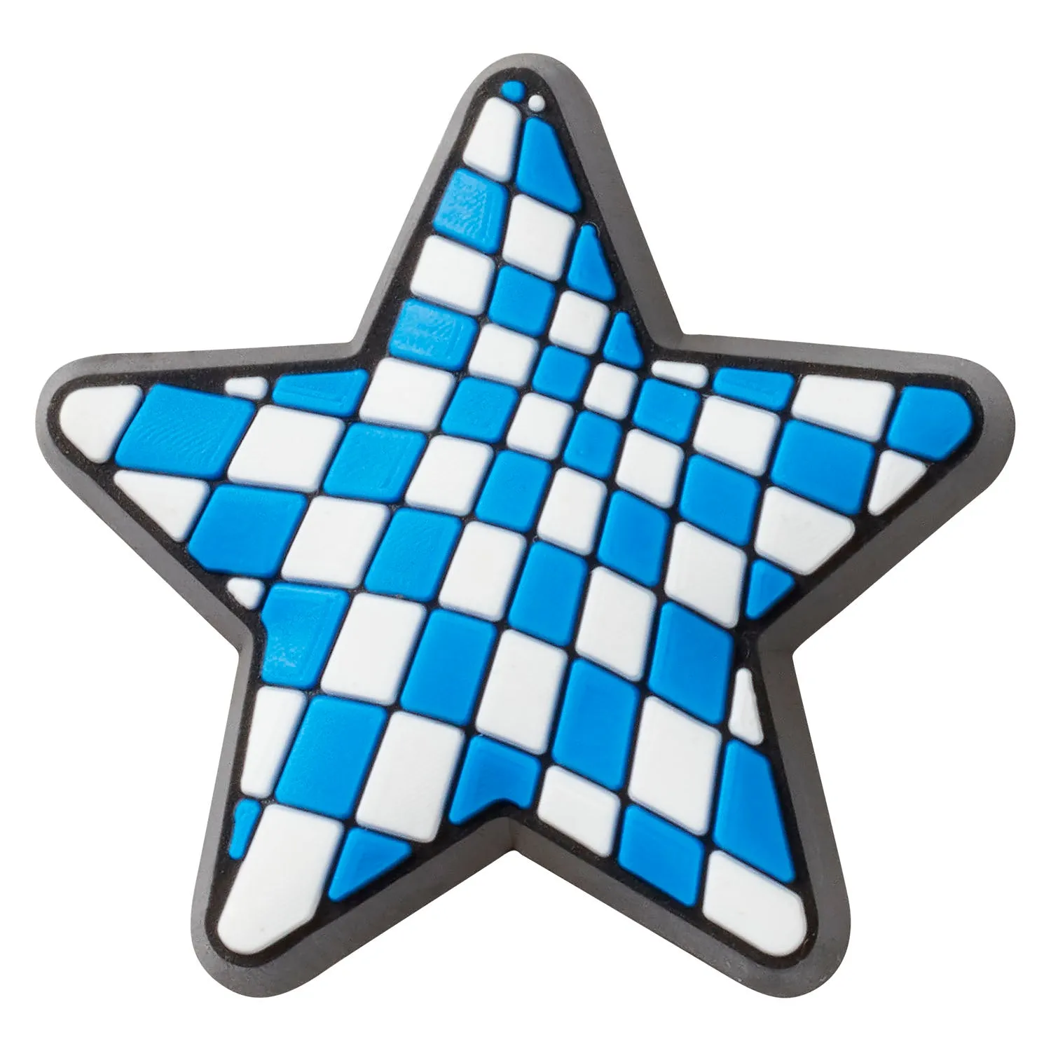 Checkered Blue Star Jibbitz