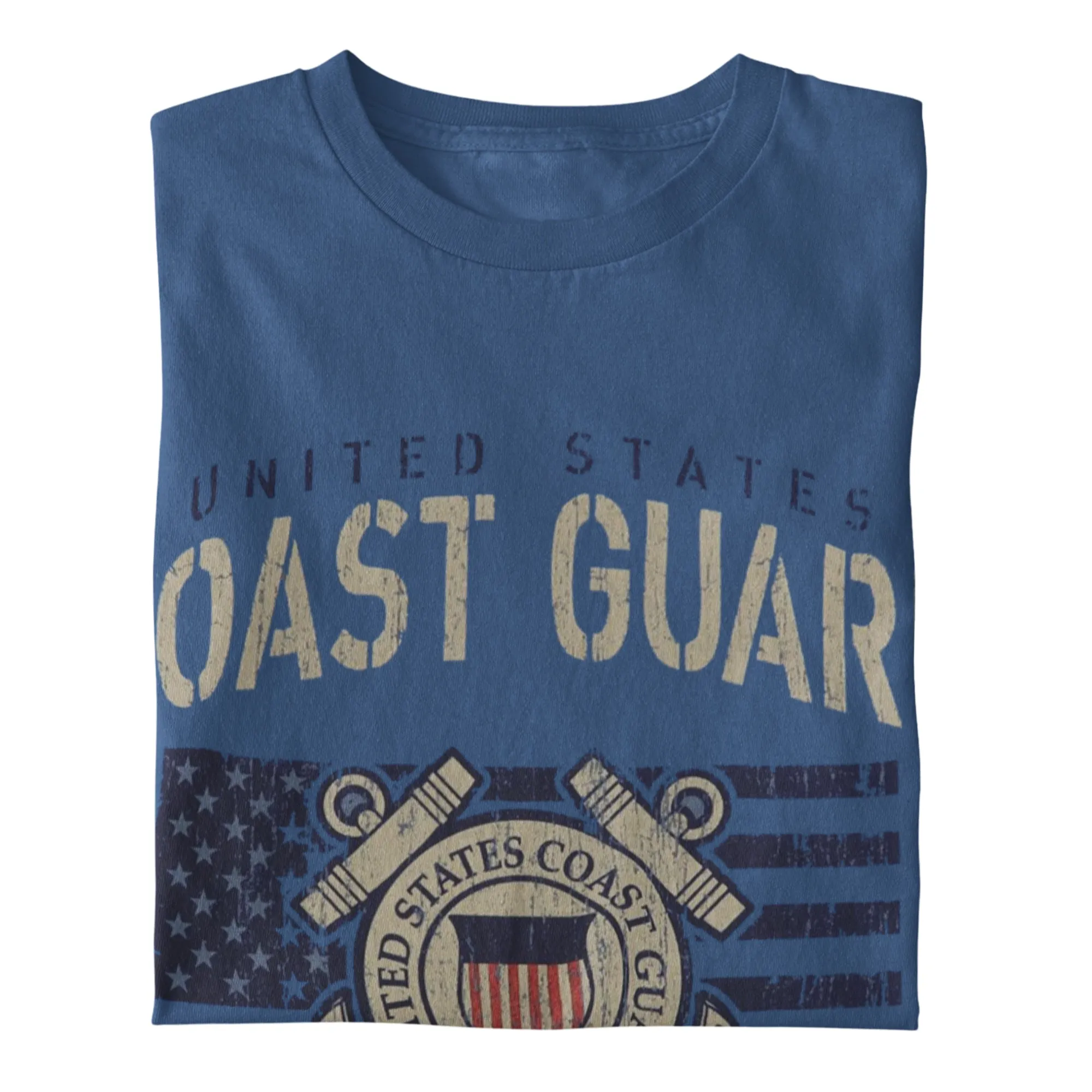 Coast Guard Vintage Stencil T-Shirt (Indigo Blue)