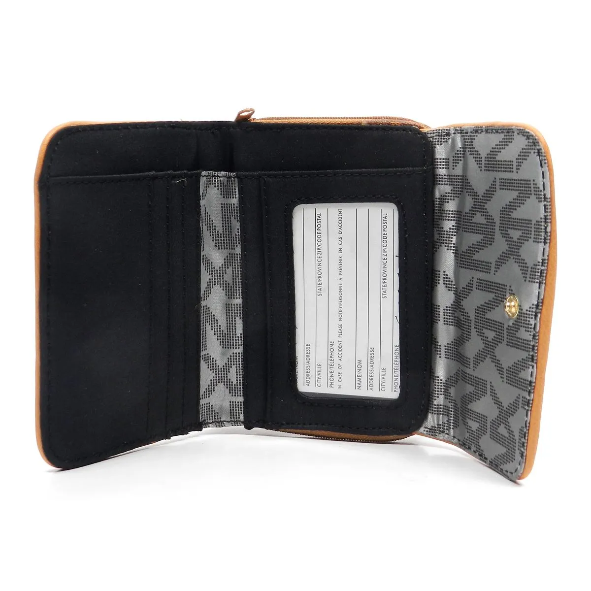 Color block Patchwork S mini wallet bills coins Pink blue tan CE Pockets Pockets