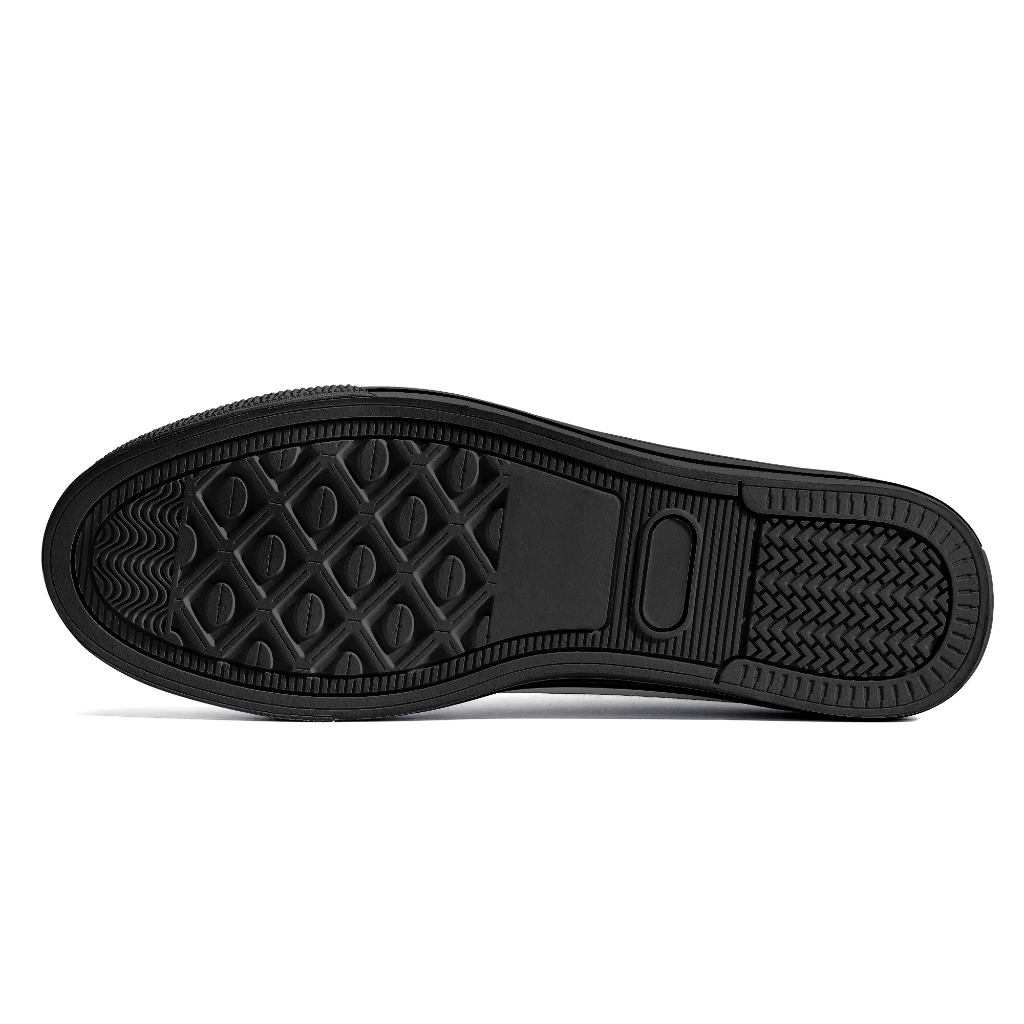 Copper Map High-Top Canvas Shoes - Black