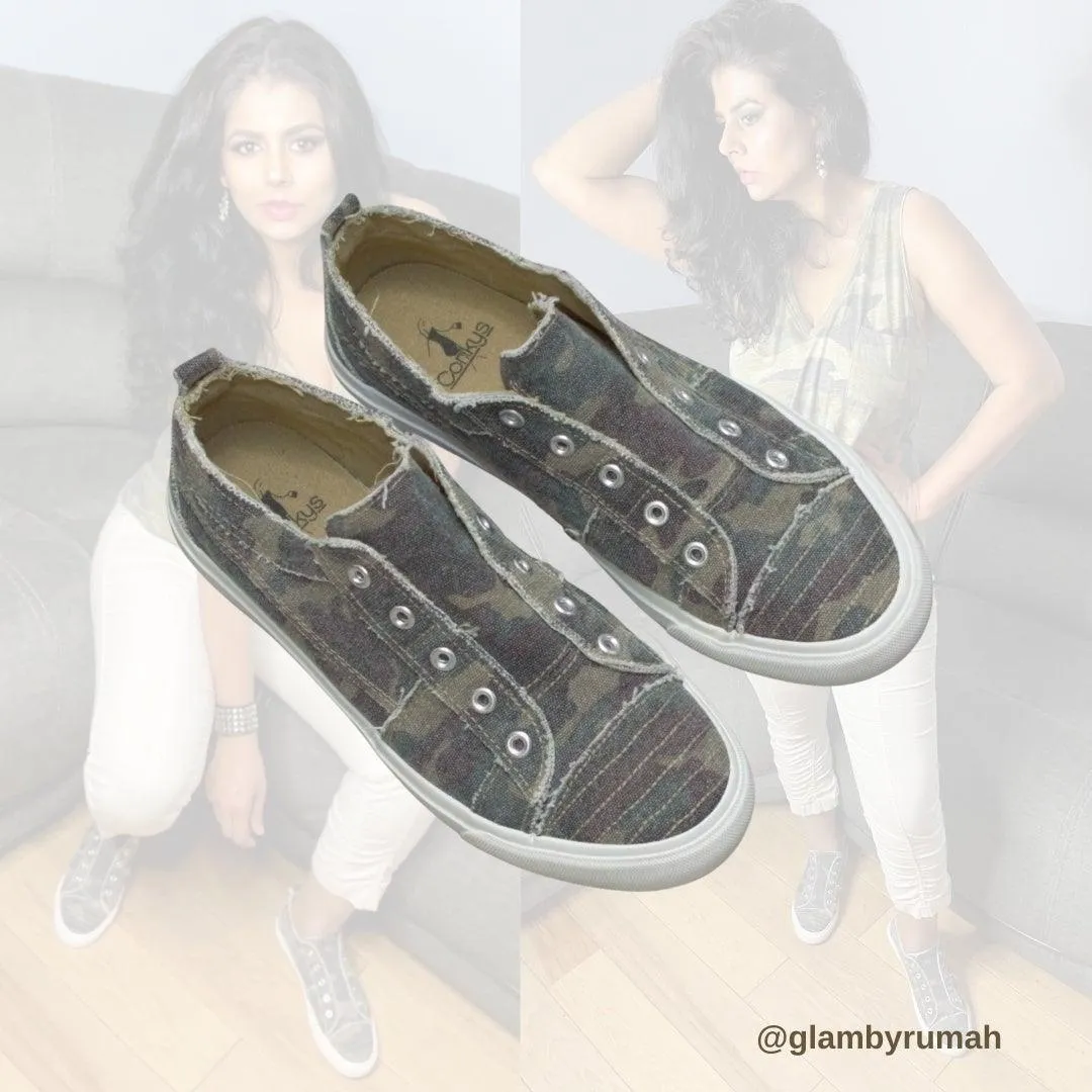 Corkys Babalu Camo Slip On Fashion Sneaker