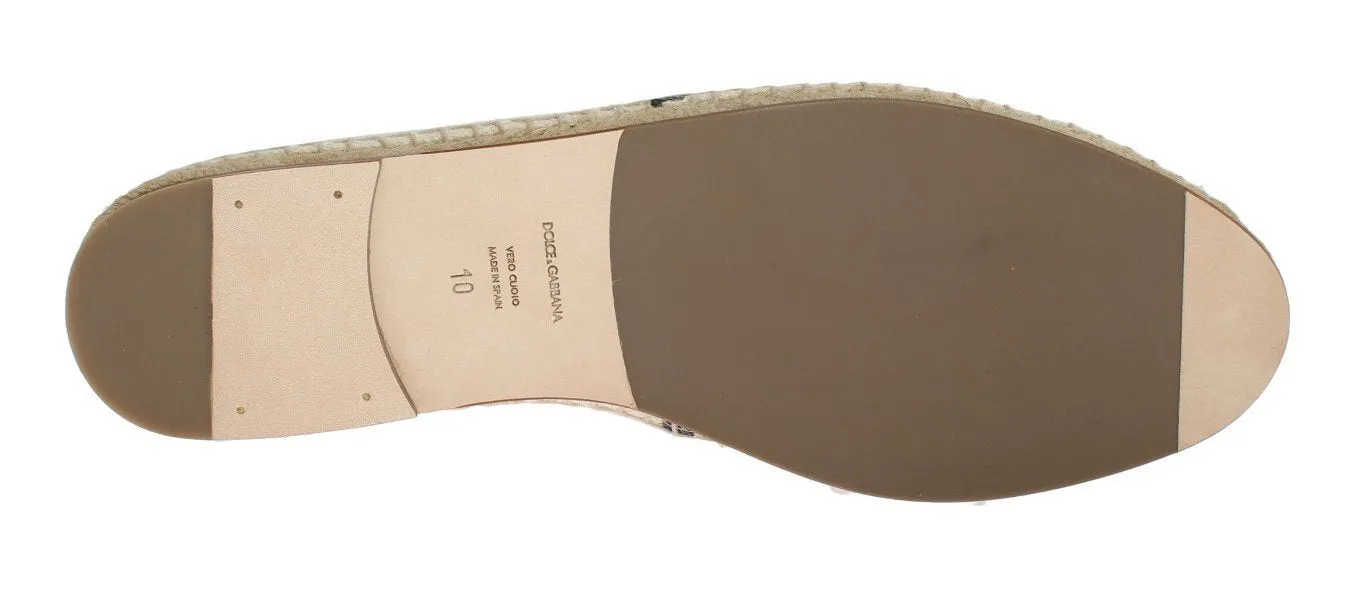 Cream White Canvas Logo Espadrilles