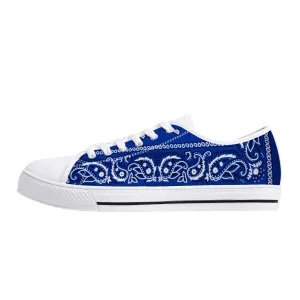 Crip Walk Crip Blue Bandana Low-Top Chuck Sneakers