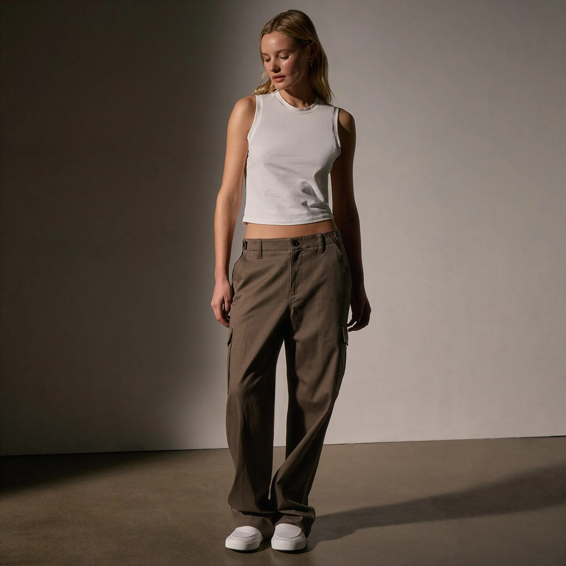 Cropped Shell Top - White