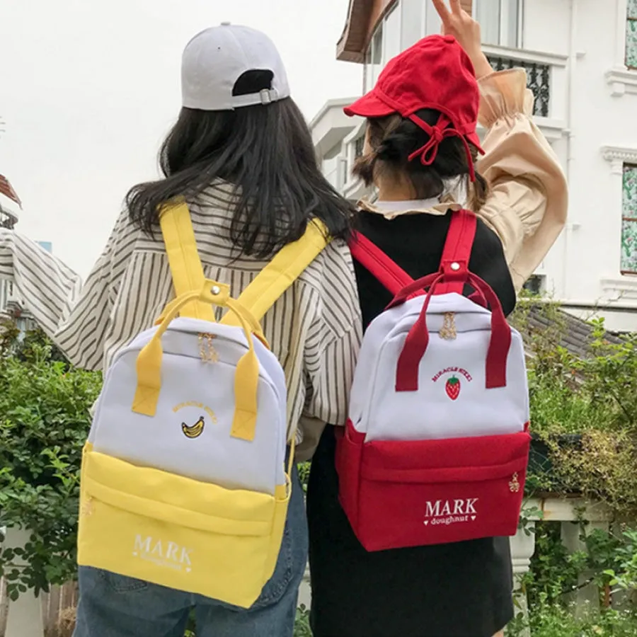 Cute Cartoon Embroidery Backpack