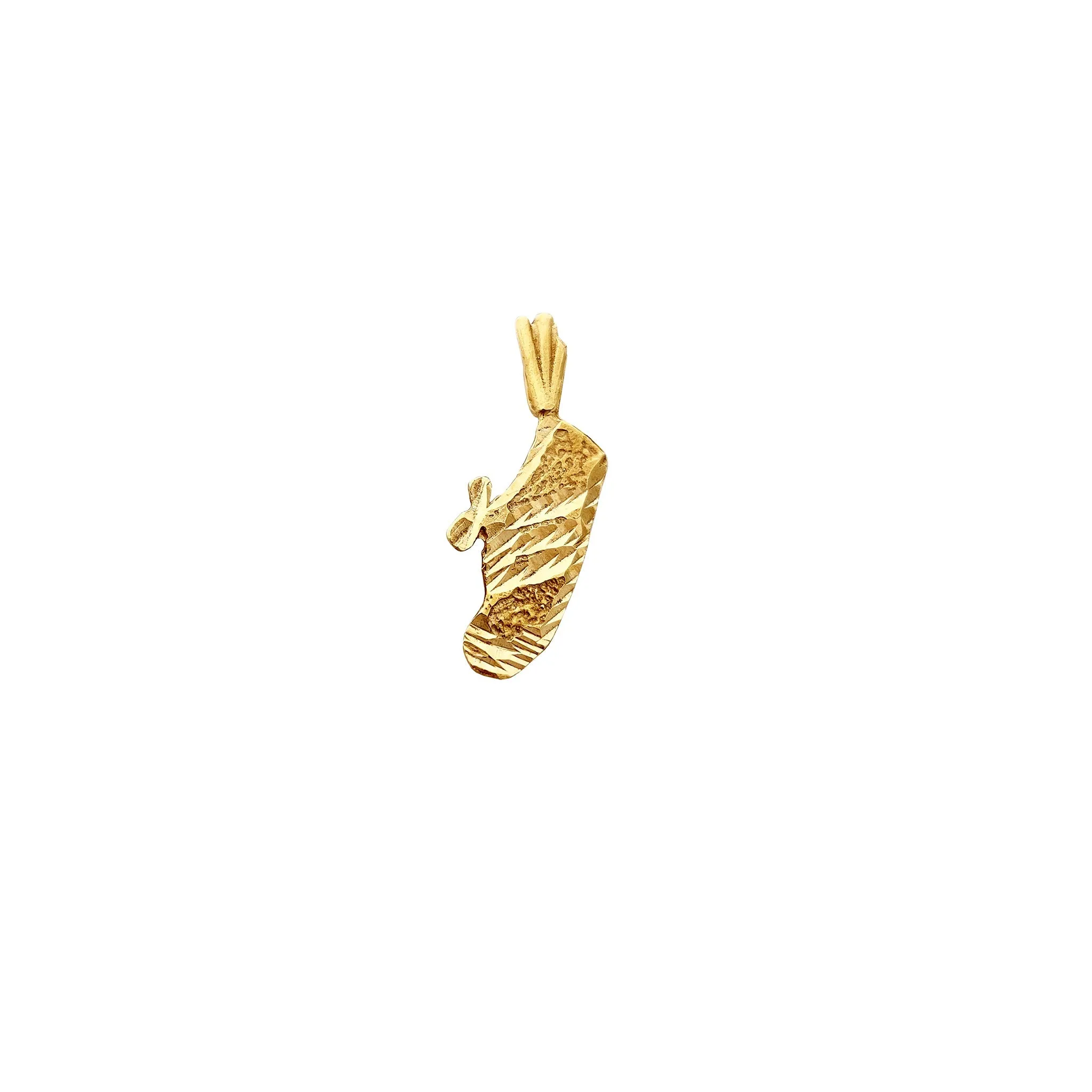 Diamond-Cut Moccasin Pendant (14K)
