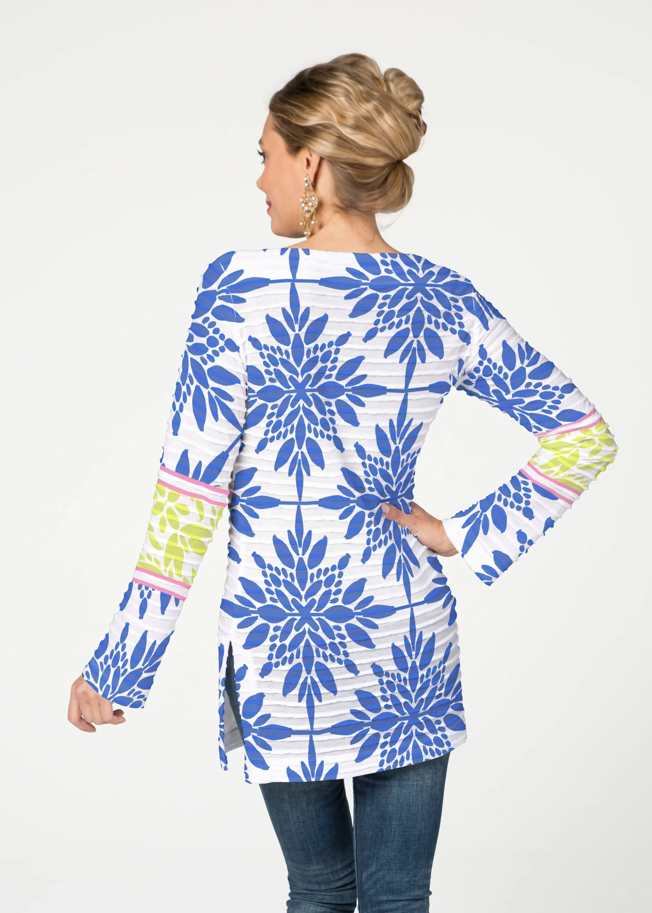 Eccentric (8043) ~ Banded Boatneck Tunic