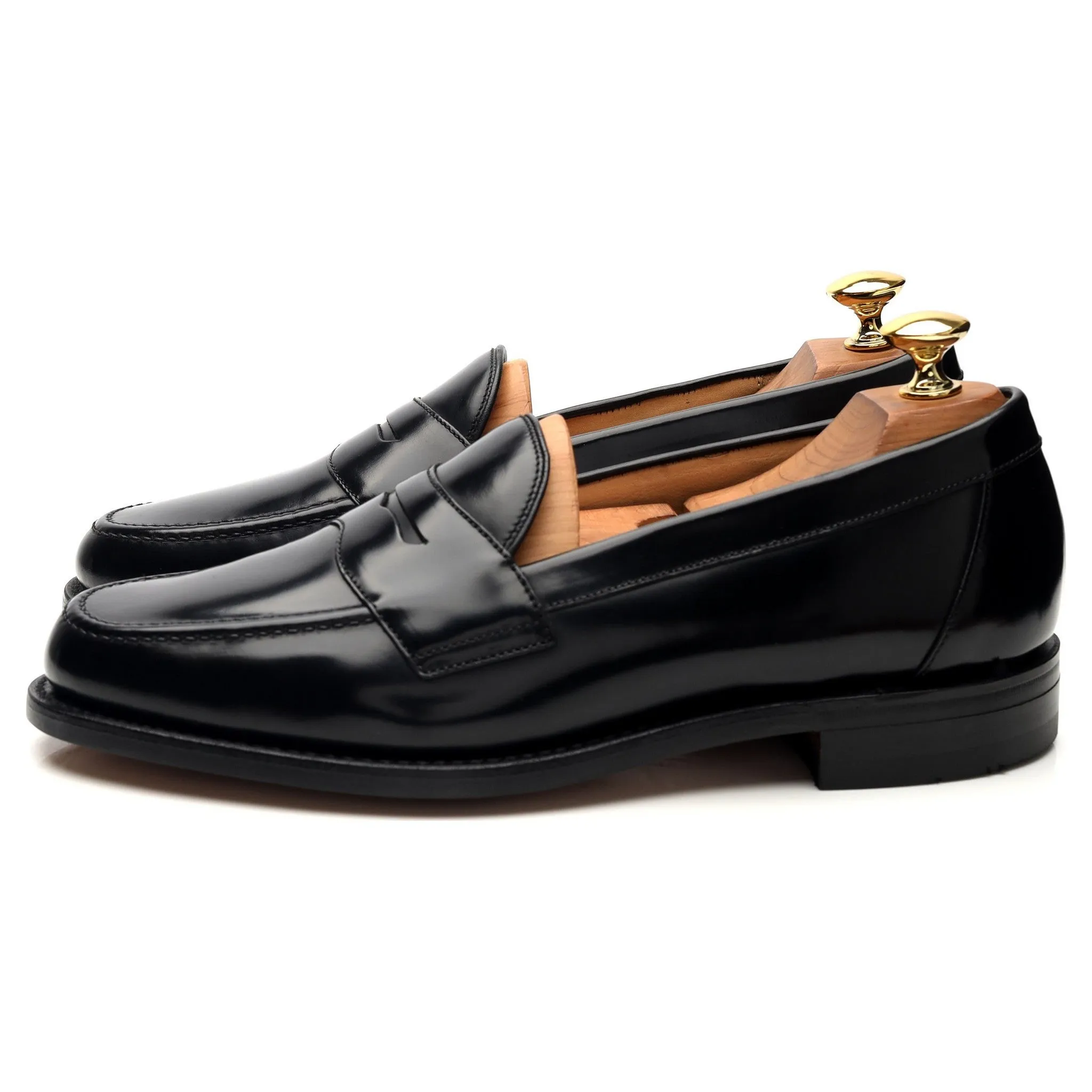 'Eton' Black Leather Loafer UK 7 F