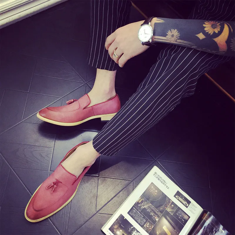 Fashionable Men's Tassel Slip-On Loafers