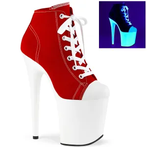 FLAMINGO-800SK-02  Red Canvas/Neon White