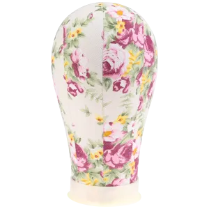 Flower Print Poly  Block Canvas Head 21"