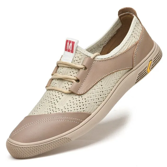 Fly Knitting Sneakers Flat Men's Casual Shoes