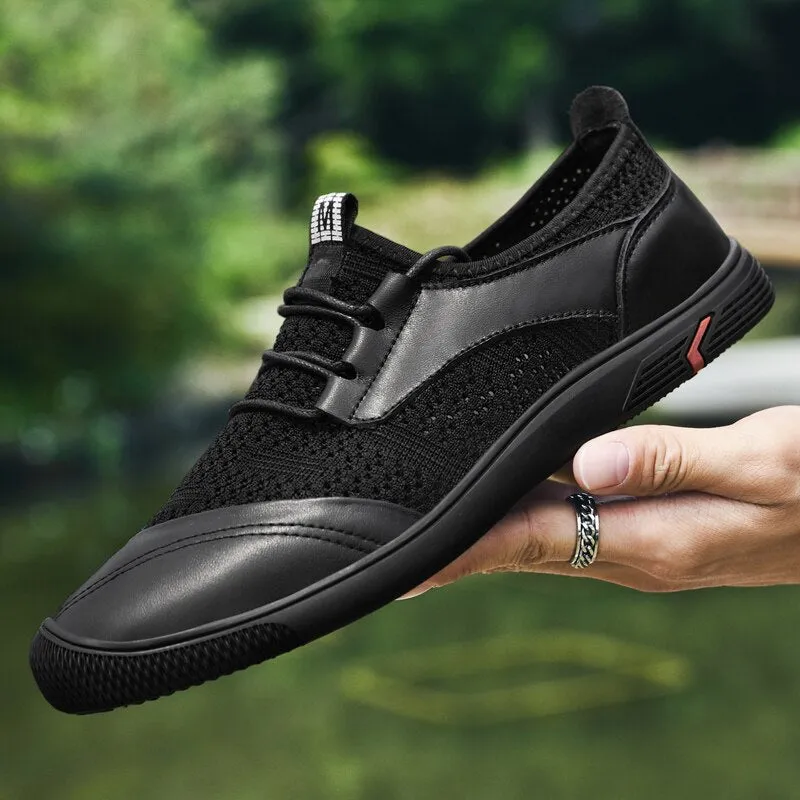 Fly Knitting Sneakers Flat Men's Casual Shoes