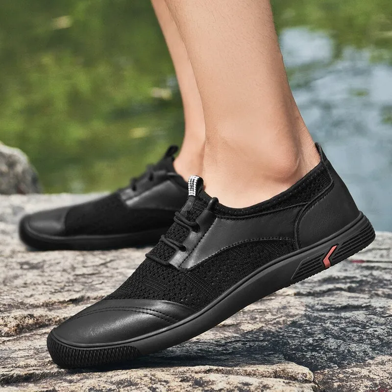 Fly Knitting Sneakers Flat Men's Casual Shoes