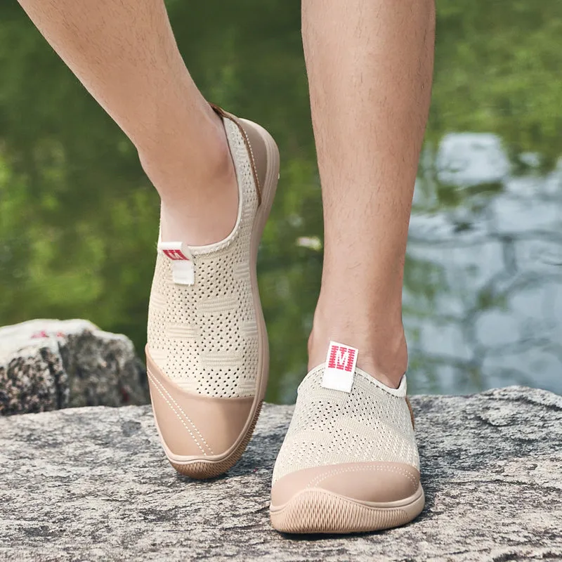 Fly Knitting Sneakers Flat Men's Casual Shoes