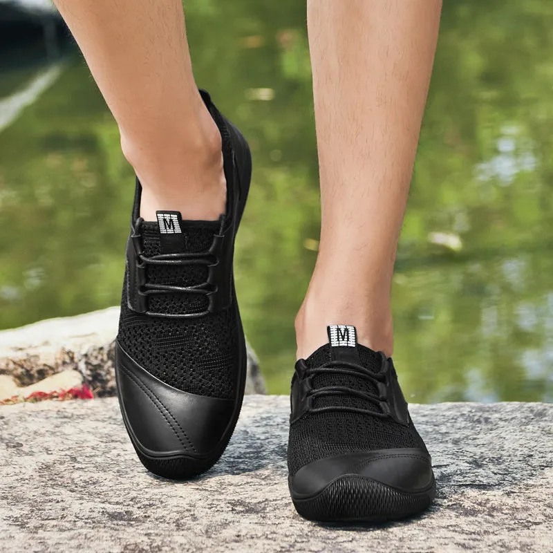 Fly Knitting Sneakers Flat Men's Casual Shoes