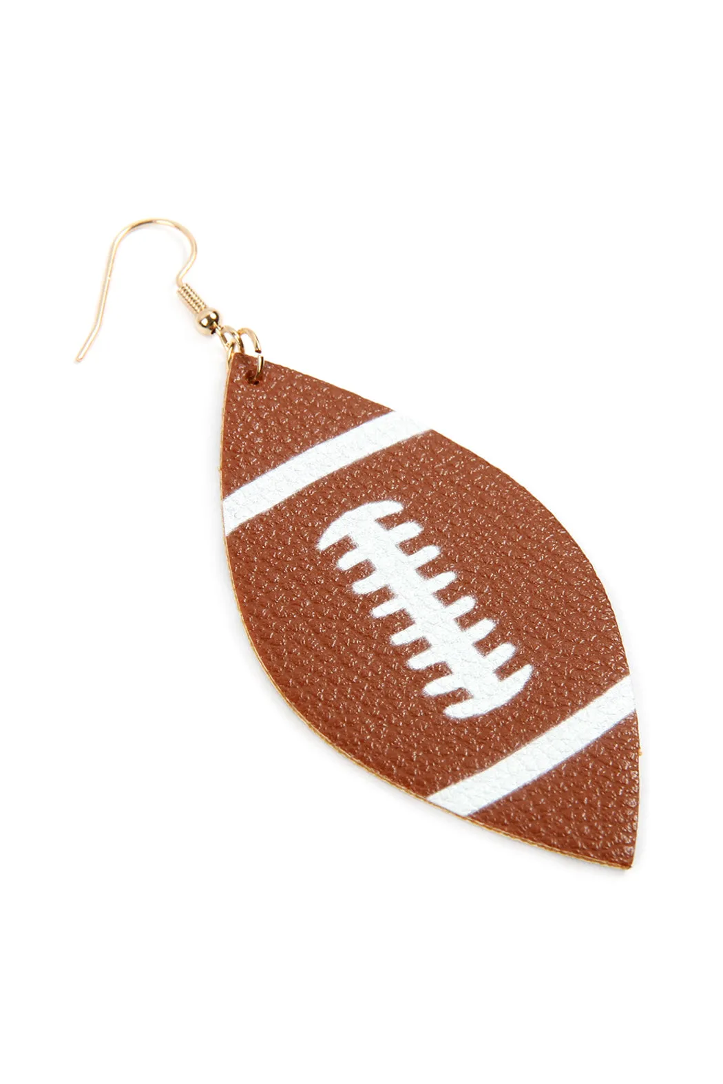 FOOTBALL LEATHER DROP EARRINGS