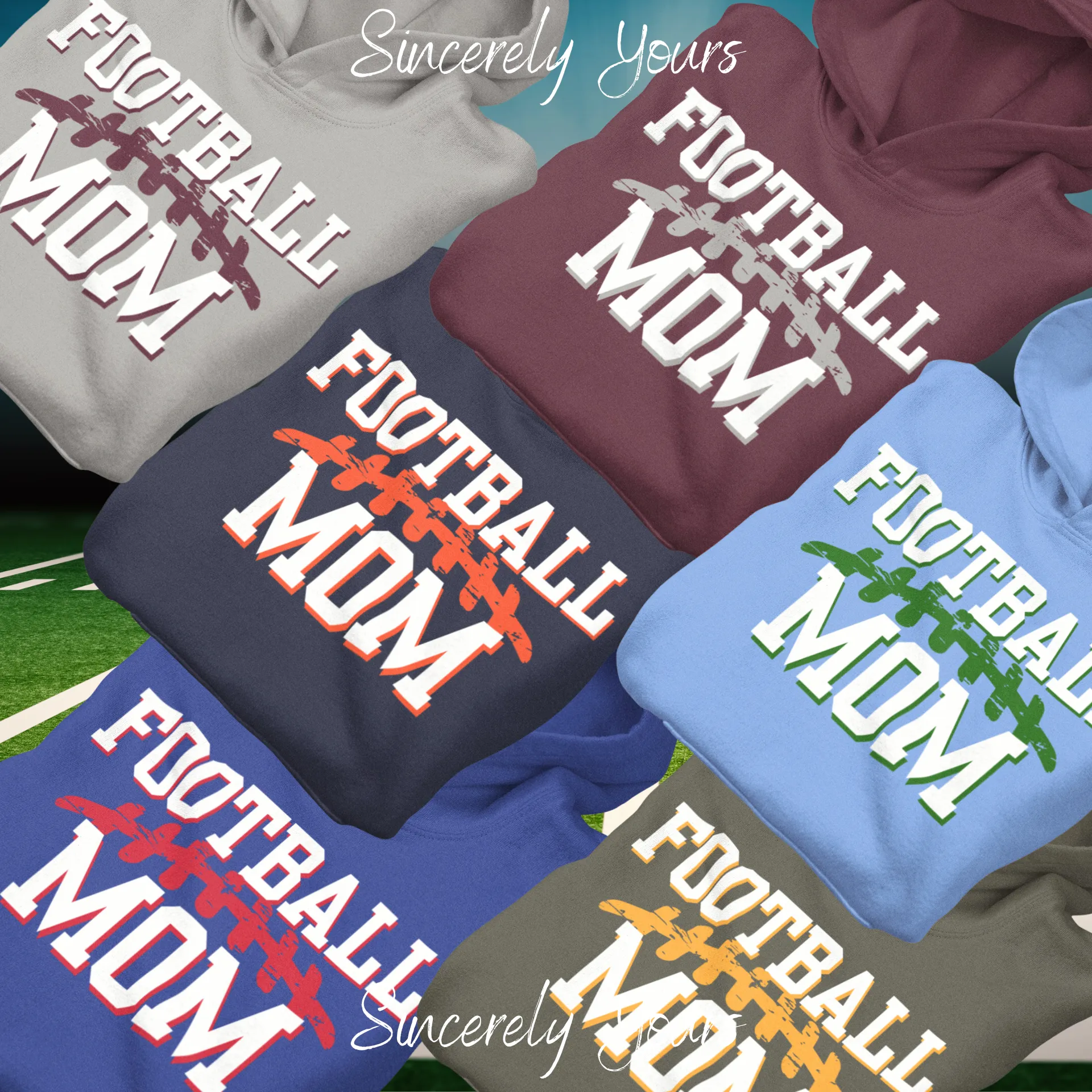 Football Mom with custom colors - Sweatshirt