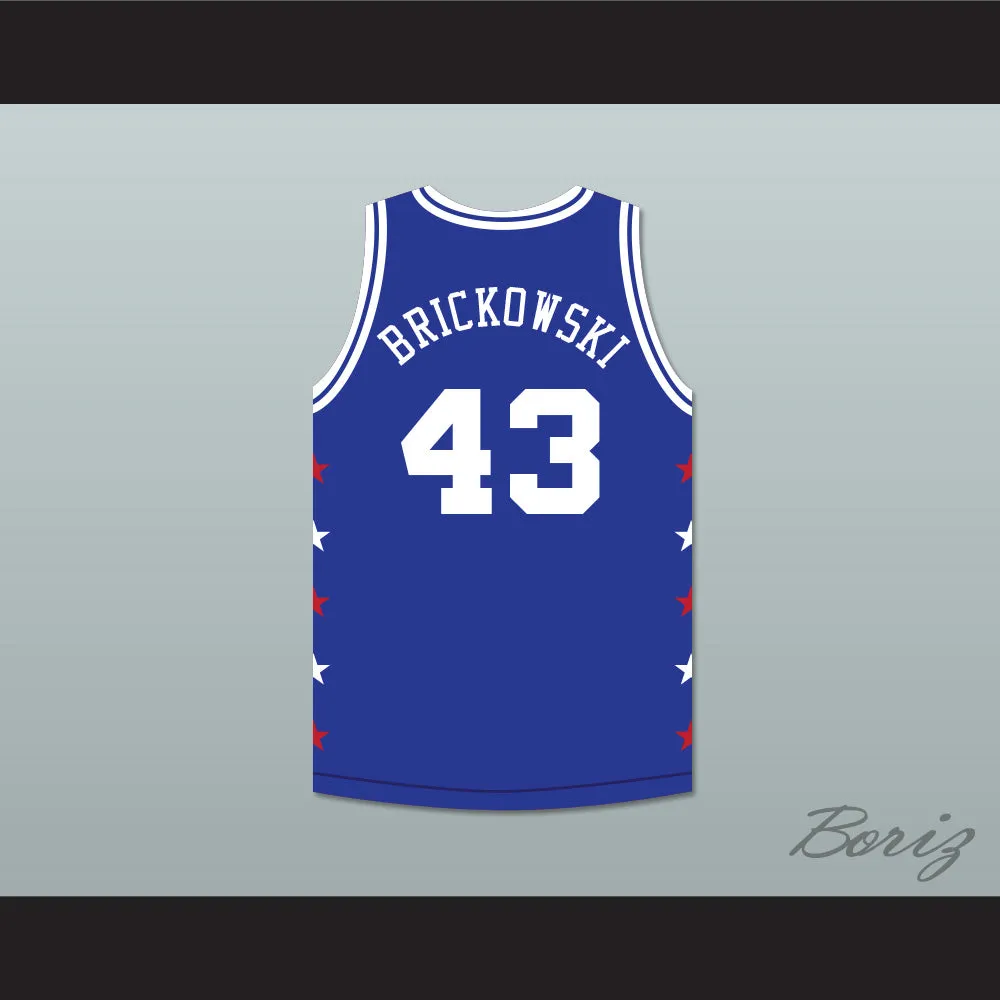 Frank Brickowski 43 Magic Johnson All Star Game Blue Basketball Jersey 1989 Midsummer Night's Magic Charity Event