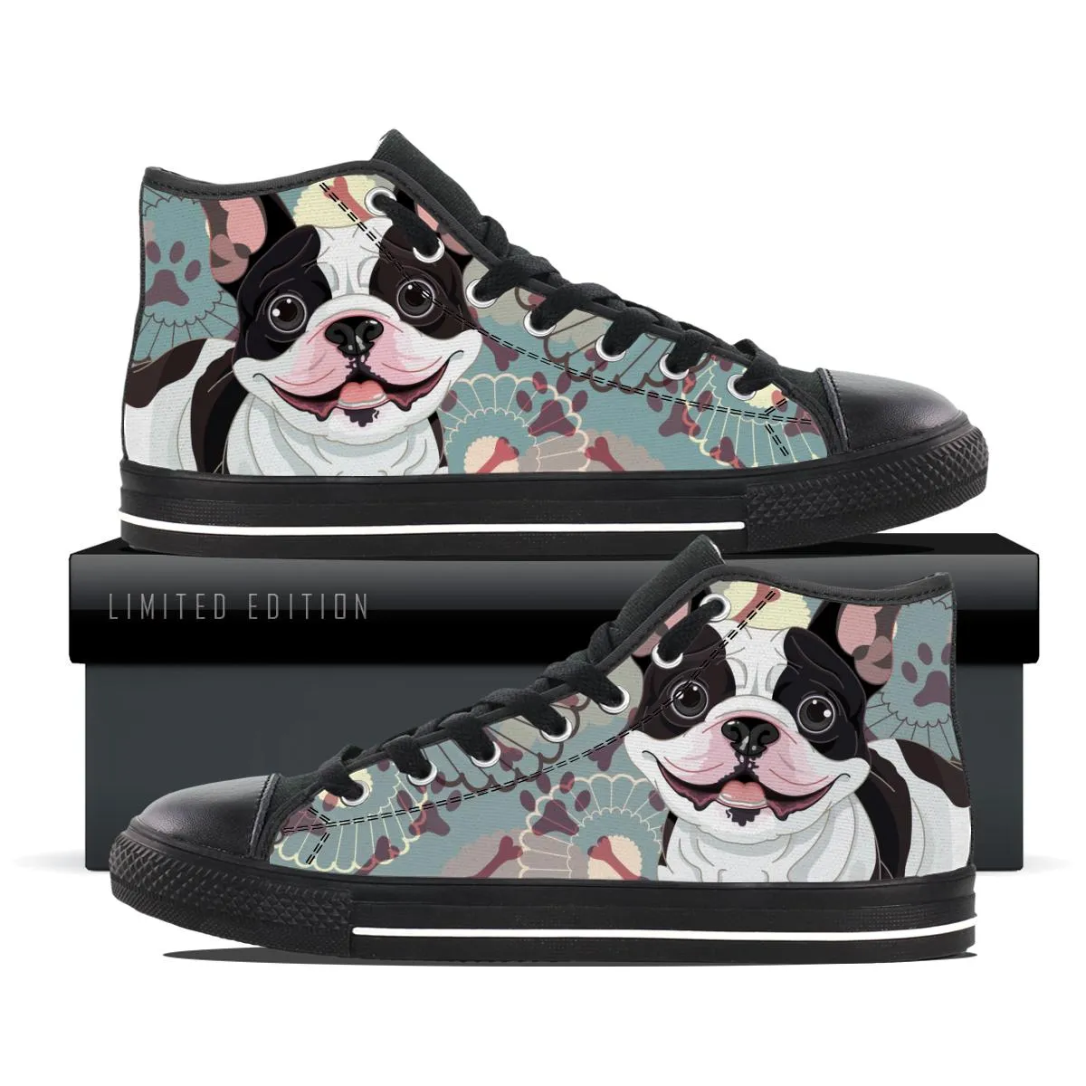 French Bulldog Canvas Shoes