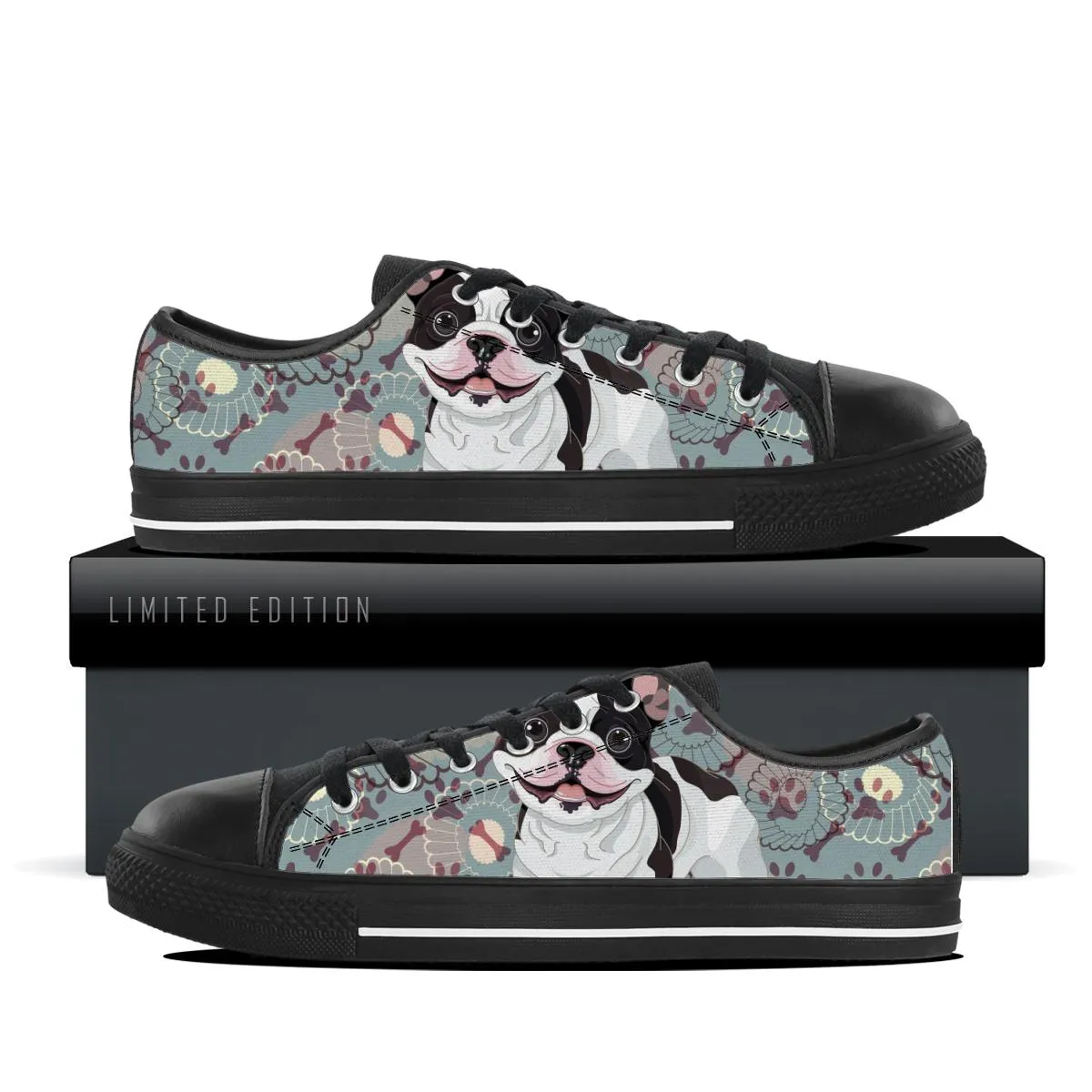 French Bulldog Canvas Shoes