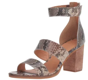 Frye and Co. Women's Bryn Stitch Sandal Heeled Snake Print 3471463 TSN