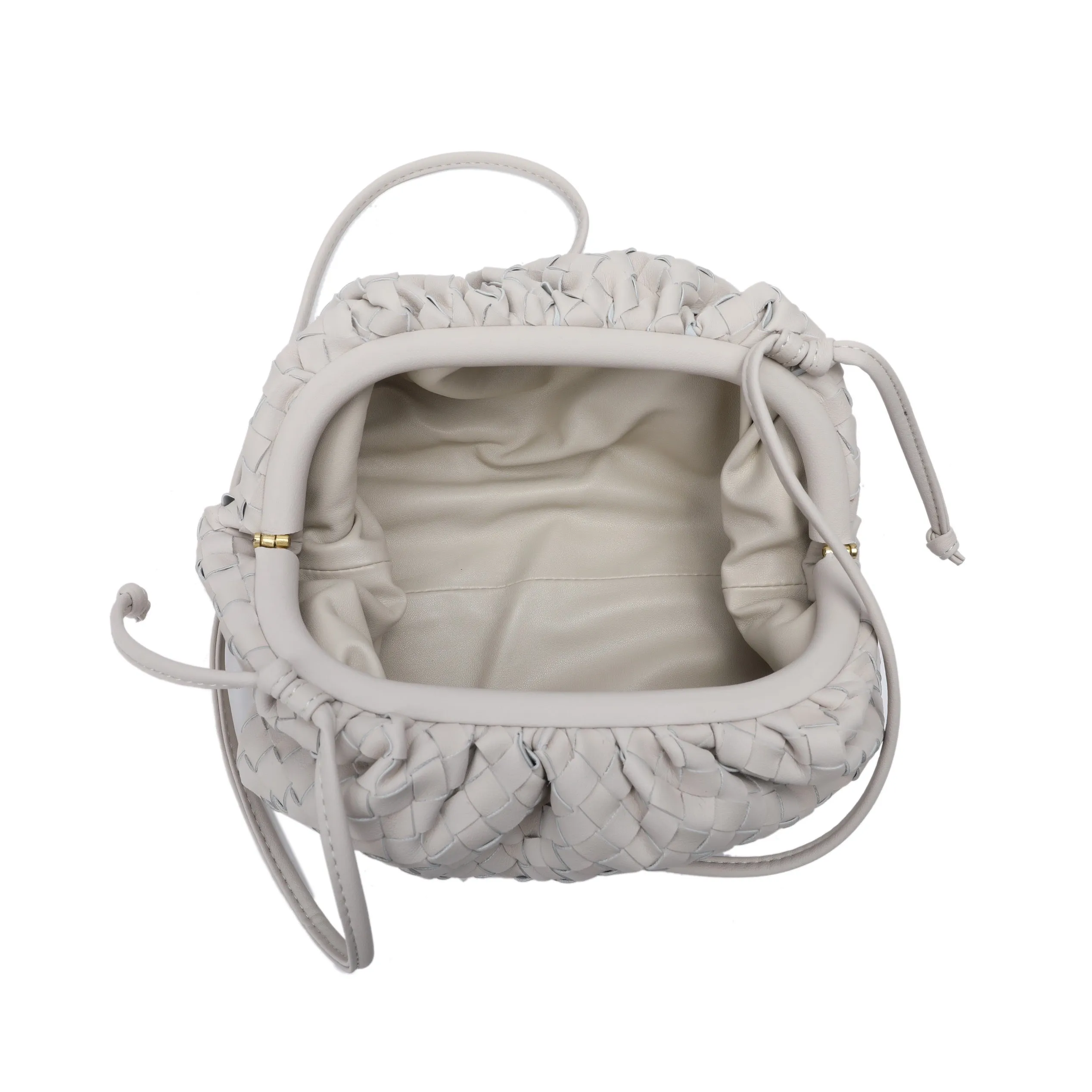 Full Grain Woven Leather Pouch/ Shoulder/ Clutch Bag