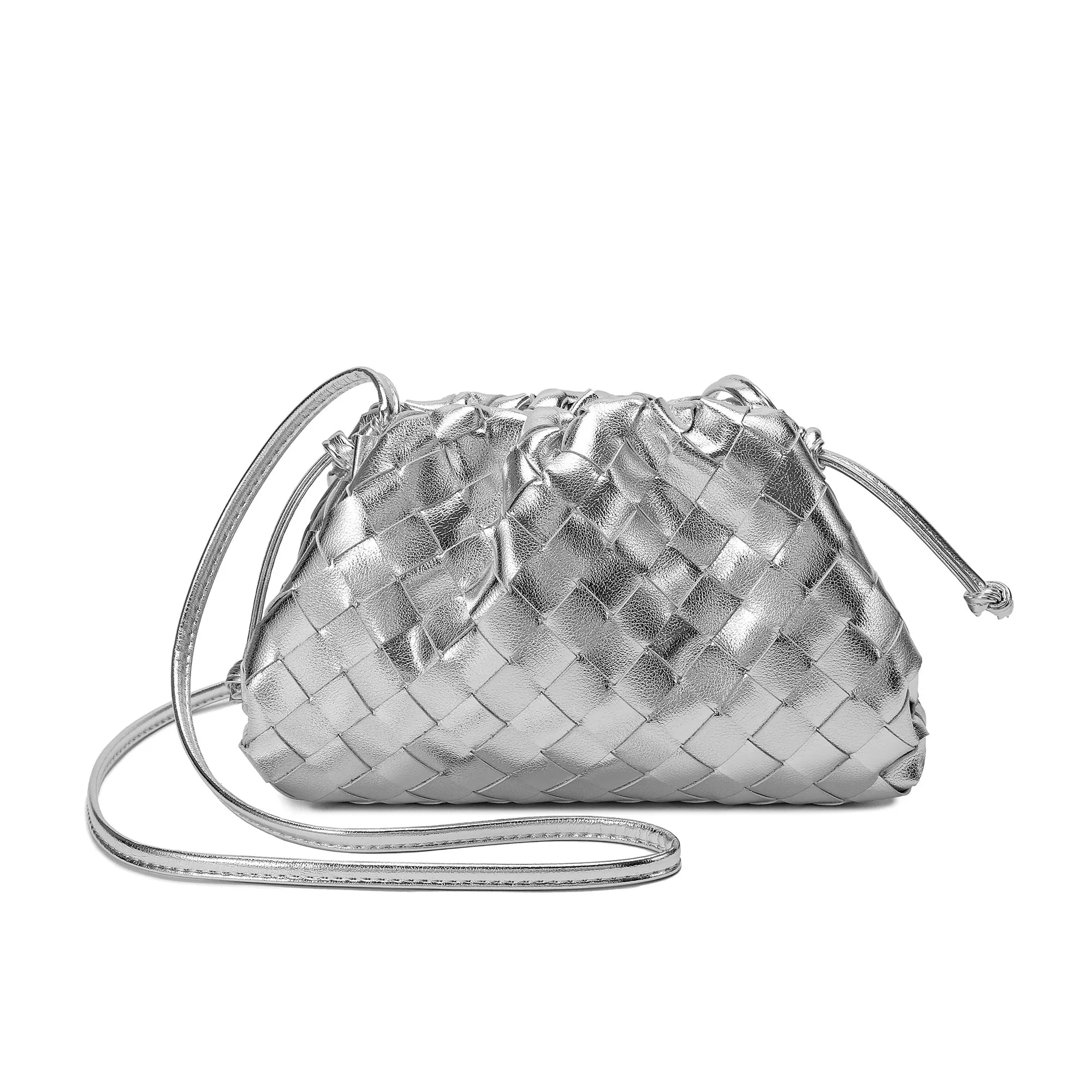 Full Grain Woven Leather Pouch/ Shoulder/ Clutch Bag
