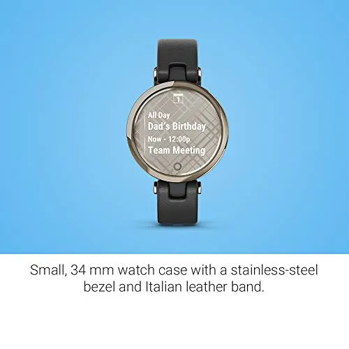 Garmin Women's Smartwatch Lily - Creamgold Black Leather
