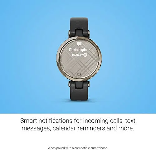 Garmin Women's Smartwatch Lily - Creamgold Black Leather
