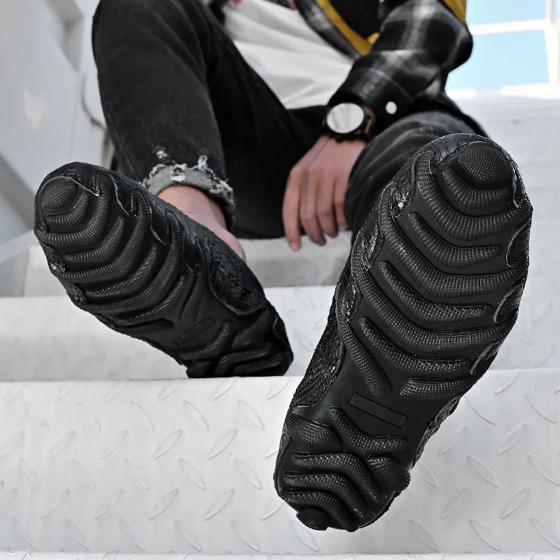 genuine Leather Men slip on Soft