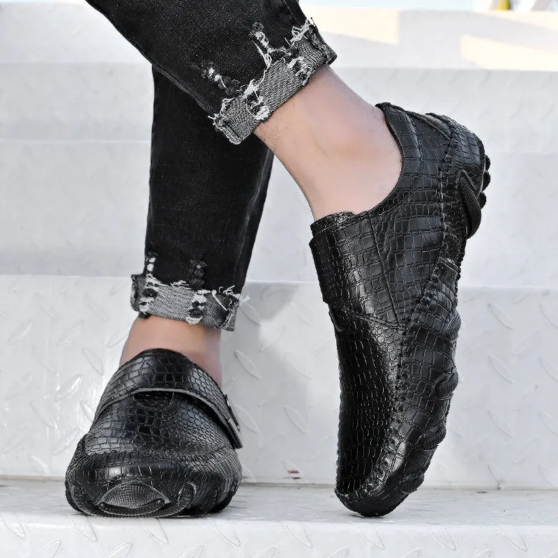 genuine Leather Men slip on Soft