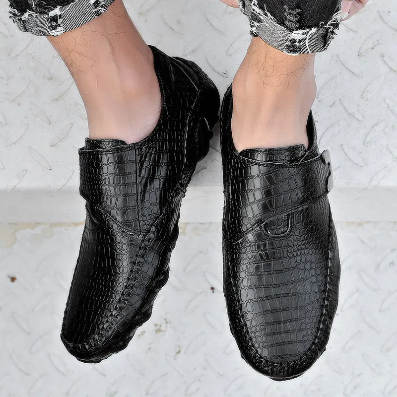 genuine Leather Men slip on Soft