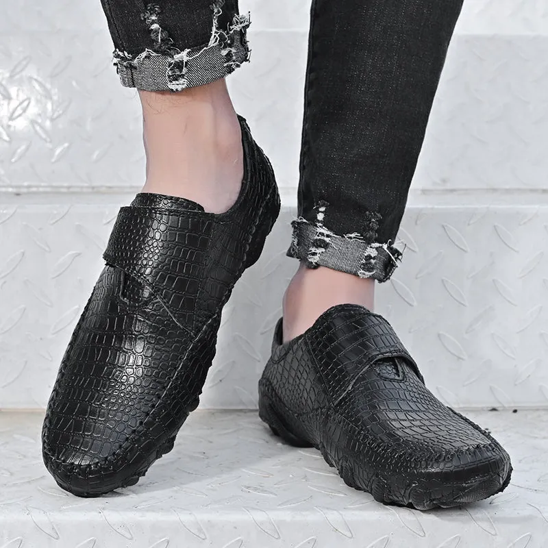 genuine Leather Men slip on Soft