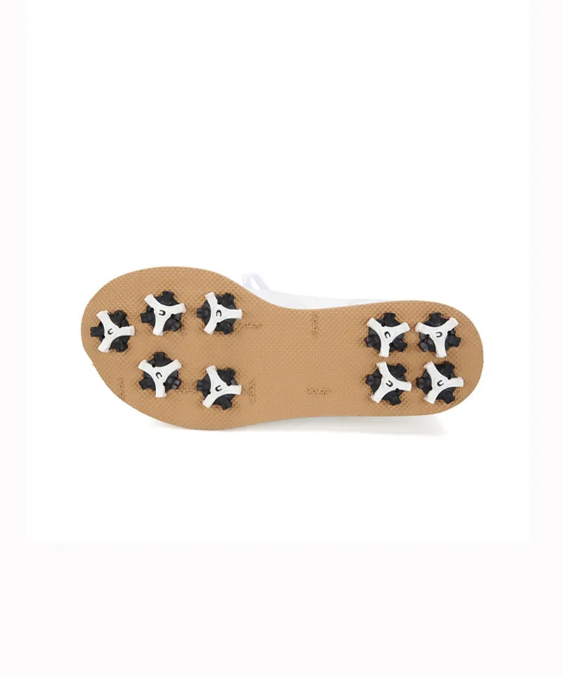 Giclee Unisex Courtyard Premium Leather Golf Shoes - Beige