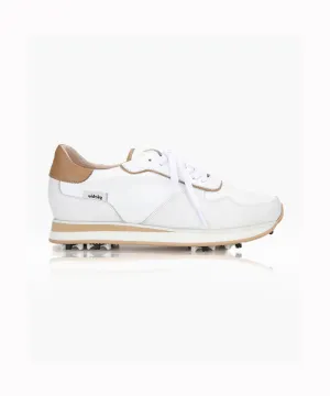 Giclee Unisex Courtyard Premium Leather Golf Shoes - Beige