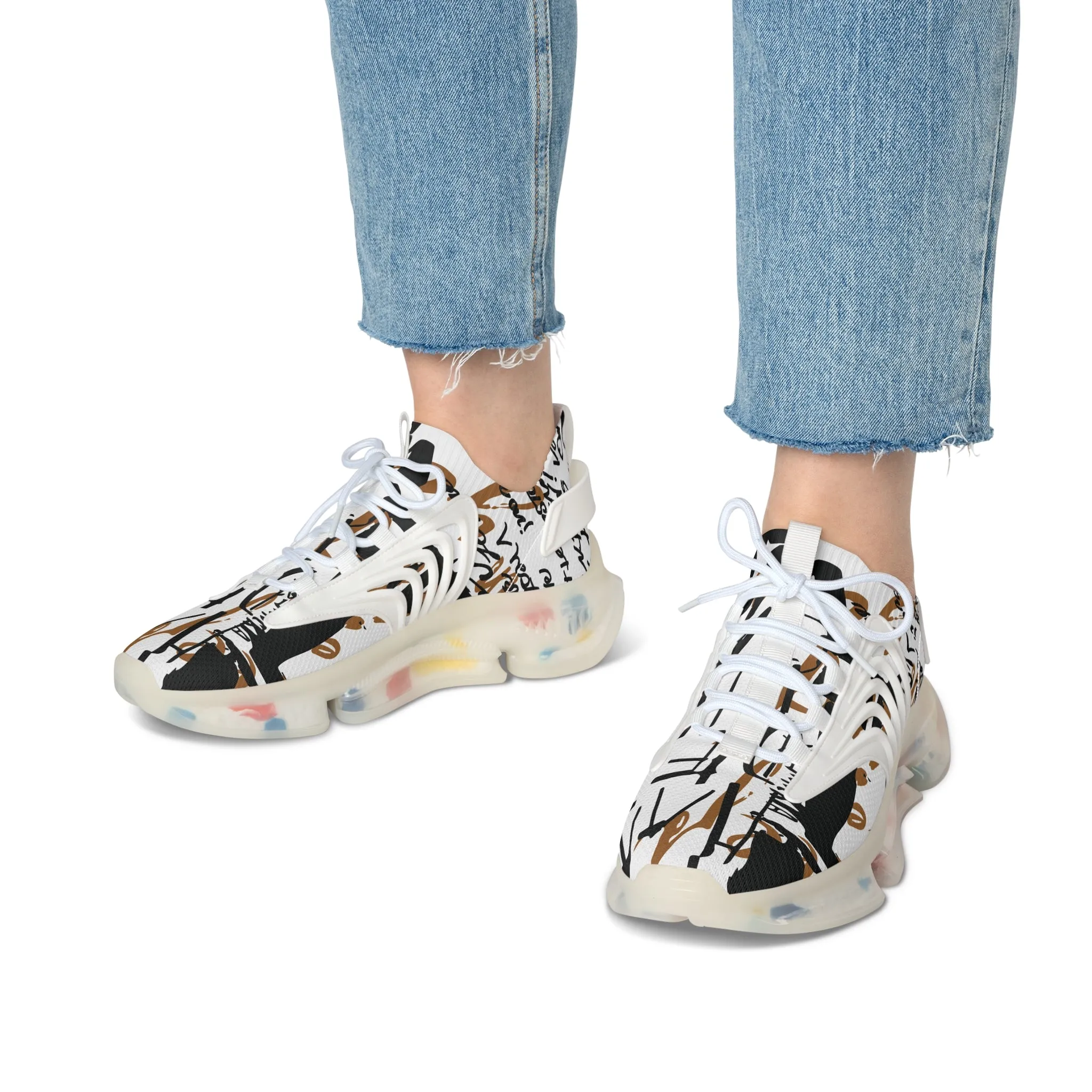 Graffiti Chic Mesh Sneakers