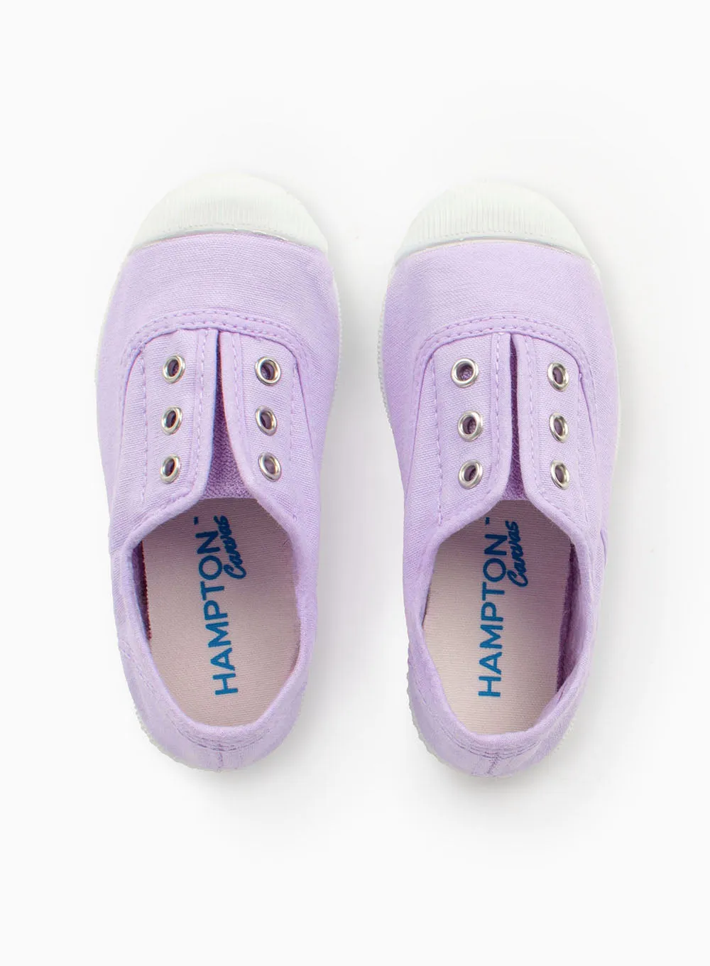 Hampton Canvas Plum Plimsolls in Lavender
