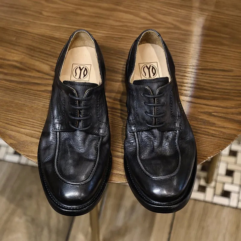 Handmade Leather Sole Vintage Casual Leather Shoes