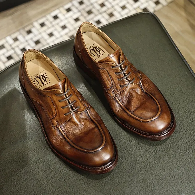 Handmade Leather Sole Vintage Casual Leather Shoes