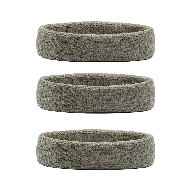 Hanerdun Sports Sweatbands Headbands Breathable Terry Cloth Sweat Head Bands Work Out Yoga Exercise Tennis