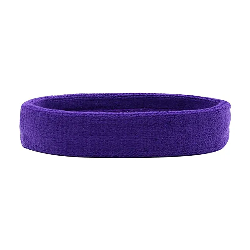 Hanerdun Sports Sweatbands Headbands Breathable Terry Cloth Sweat Head Bands Work Out Yoga Exercise Tennis
