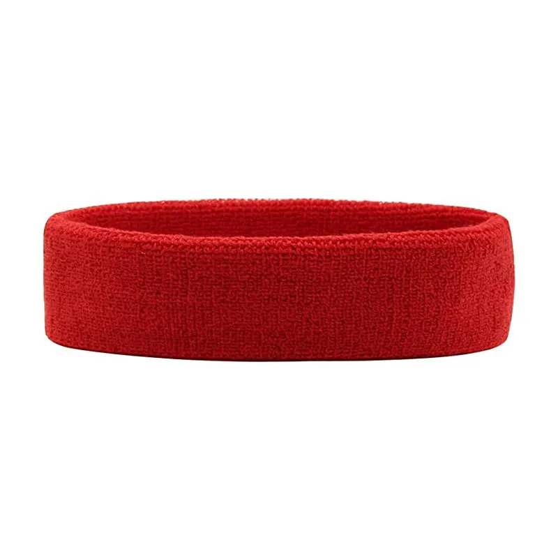 Hanerdun Sports Sweatbands Headbands Breathable Terry Cloth Sweat Head Bands Work Out Yoga Exercise Tennis