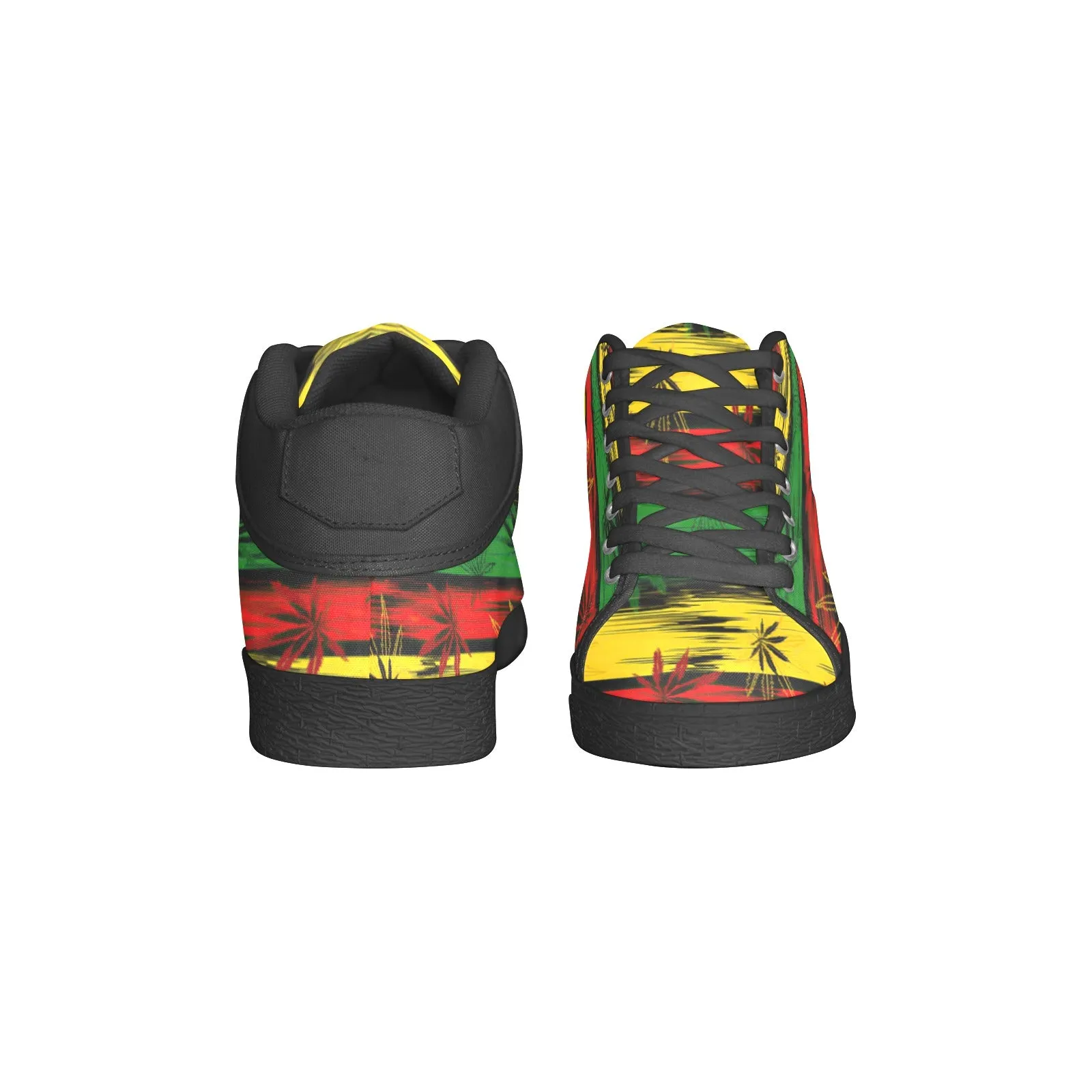 Herb/ Jamaican Themed  mens s chukka canvas shoes Men's Chukka Canvas Shoes