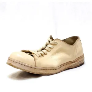 Italian Manual Washing Vintage Genuine Leather Casual Shoes Sneakers Fashion Lace Up Round Toe Platform Trainers Chaussure Homme