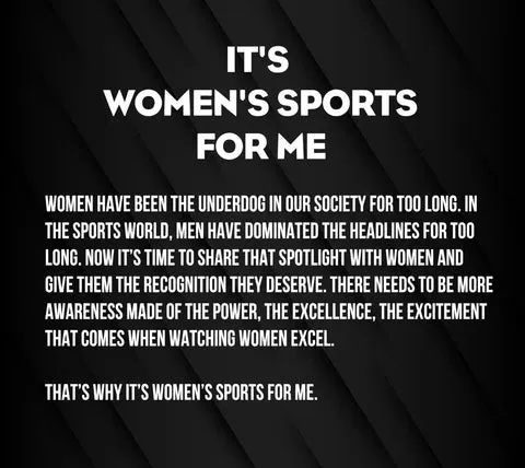 It's women's sports for me™️🏳️‍🌈