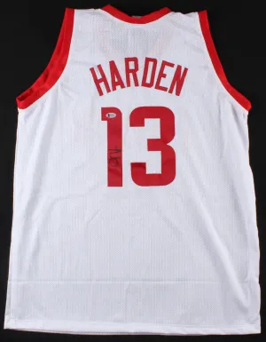 James Harden Signed Houston Rockets Jersey (Beckett COA) (Size: XL)